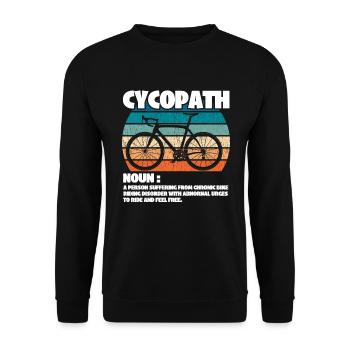 Cycliste cycliste Cycopath Nom - Sweat-shirt Unisexe - noir - Devant - Alina (178cm) & Michal (187cm)