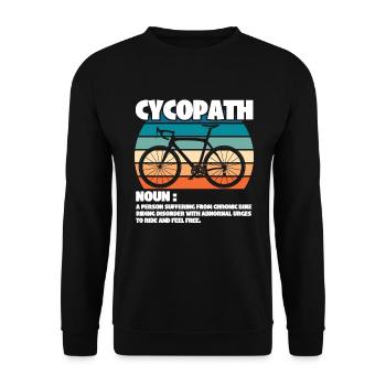 Cycliste cycliste Cycopath Nom - Sweat-shirt Unisexe - noir - Devant - Alina (178cm) & Michal (187cm)