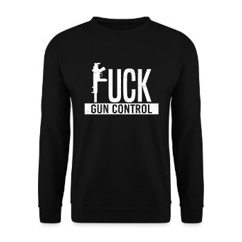 Fuck Gun Control Weapons America  - Sweat-shirt Unisexe - noir - Devant - Alina (178cm) & Michal (187cm)