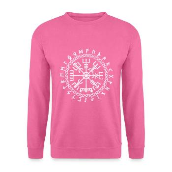 Compas Vegvisir Viking et cercle de Futhark - Sweat-shirt Unisexe - rose - Devant