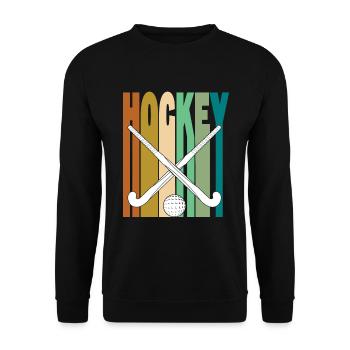 Hockey sur gazon Rétro - Sweat-shirt Unisexe - noir - Devant - Alina (178cm) & Michal (187cm)