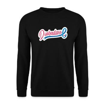 Diabadass T-shirt cadeau diabète diabétique - Sweat-shirt Unisexe - noir - Devant - Alina (178cm) & Michal (187cm)