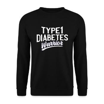 Type 1 Diabetes Warrior Shirt Gift Diabetic - Unisex Sweatshirt - black - Front - Alina (178cm) & Michal (187cm)