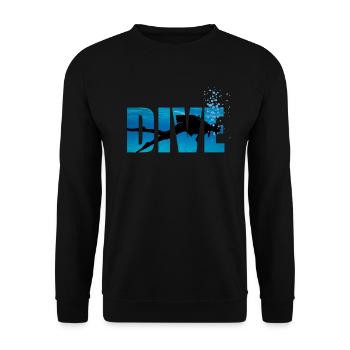 Tauchen Tauchen - Unisex Pullover - Schwarz - Vorne - Alina (178cm) & Michal (187cm)