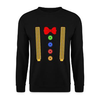 Clown braces fairing - Unisex Sweatshirt - black - Front - Alina (178cm) & Michal (187cm)