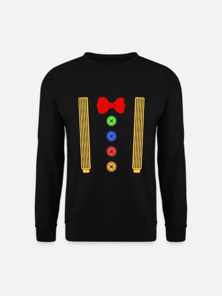 Clown Hosenträger Verkleidung - Unisex Pullover - Schwarz