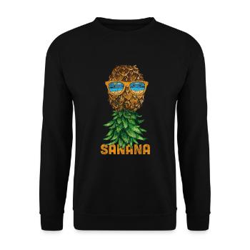 Pineapple on the head - Unisex Sweatshirt - black - Front - Alina (178cm) & Michal (187cm)