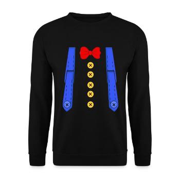 Clown braces Mardi Gras costume - Unisex Sweatshirt - black - Front - Alina (178cm) & Michal (187cm)