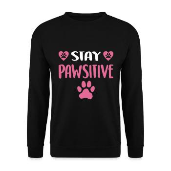 Stay paws, dog - Unisex Sweatshirt - black - Front - Alina (178cm) & Michal (187cm)