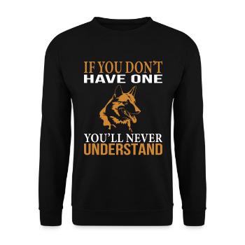 Berger allemand - Sweat-shirt Unisexe - noir - Devant - Alina (178cm) & Michal (187cm)