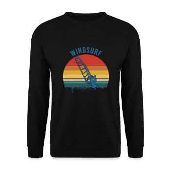 Windsurfing Windsurf - Unisex Sweatshirt - black - Front - Alina (178cm) & Michal (187cm)