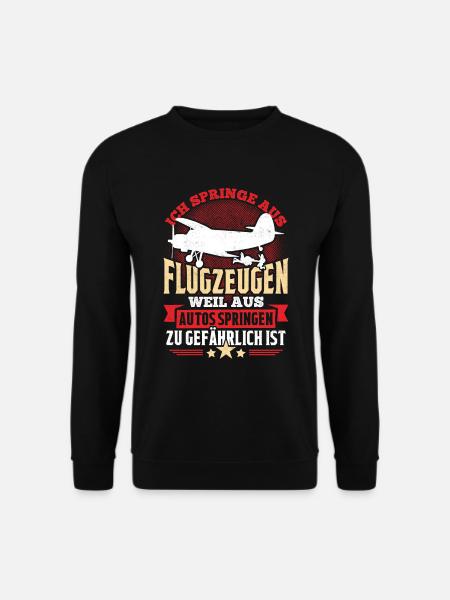 Fallschirmspringer Geschenk T-Shirt Fallschirm - Unisex Pullover - Schwarz