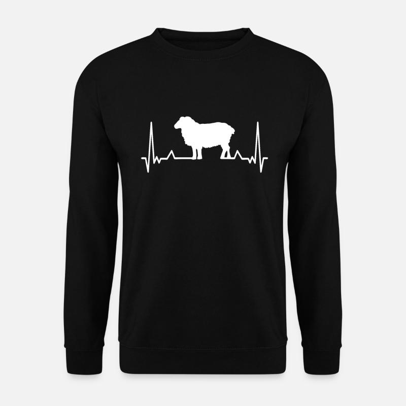 Schaf Herzschlag - Unisex Pullover - Schwarz