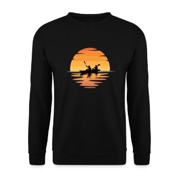 Kayaking Sunset - Unisex Sweatshirt - black - Front - Alina (178cm) & Michal (187cm)