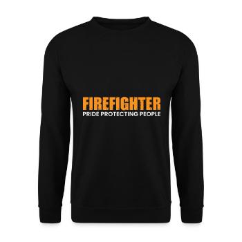 Pompiers Pompiers Pompiers - Sweat-shirt Unisexe - noir - Devant - Alina (178cm) & Michal (187cm)