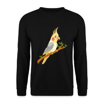 Calopsitte sur branche - Sweat-shirt Unisexe - noir - Devant - Alina (178cm) & Michal (187cm)