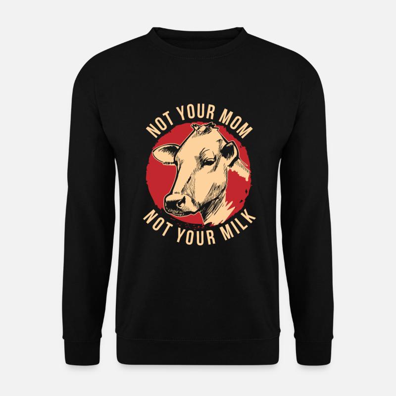 Veganer Kuhmilch gegner - Unisex Pullover - Schwarz