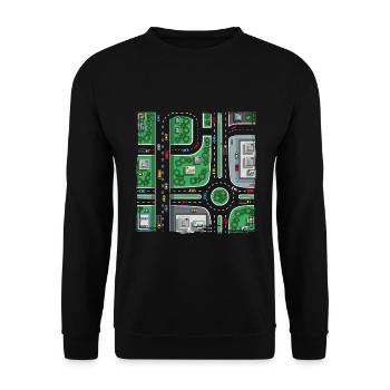 Play mat play carpet - Unisex Sweatshirt - black - Front - Alina (178cm) & Michal (187cm)