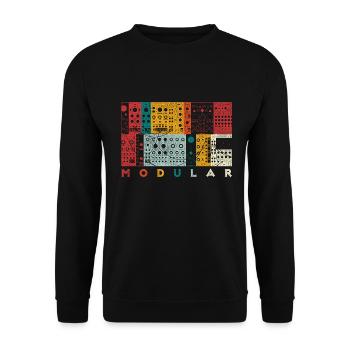Synthesizer modular instrument - Unisex Sweatshirt - black - Front - Alina (178cm) & Michal (187cm)