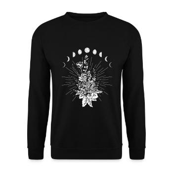 Phases de lune occulte rose de lune - Sweat-shirt Unisexe - noir - Devant - Alina (178cm) & Michal (187cm)
