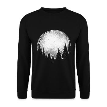 Enso Bäume Kreis - Unisex Pullover - Schwarz - Vorne - Alina (178cm) & Michal (187cm)