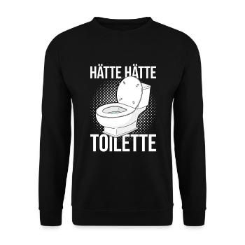 Hätte Hätte Toilette - Unisex Pullover - Schwarz - Vorne - Alina (178cm) & Michal (187cm)