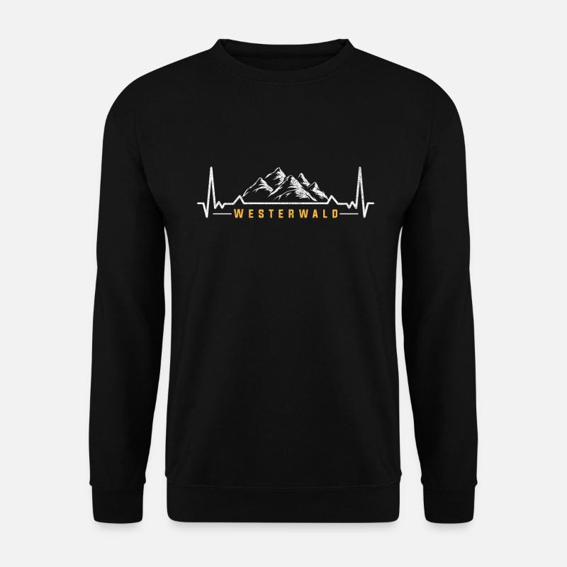 Westerwald EKG heartbeat - Unisex Sweatshirt - black