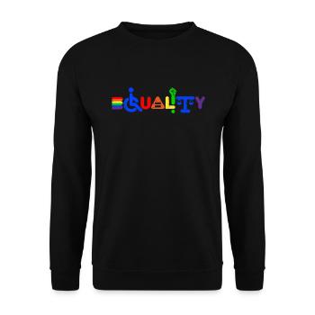 Equality Gay Pride Handicap Feminism Anti Racism R - Unisex Sweatshirt - black - Front - Alina (178cm) & Michal (187cm)