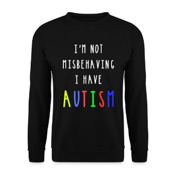 Sensibilisation à l'autisme J'ai un cadeau pour les enfants autistes - Sweat-shirt Unisexe - noir - Devant - Alina (178cm) & Michal (187cm)