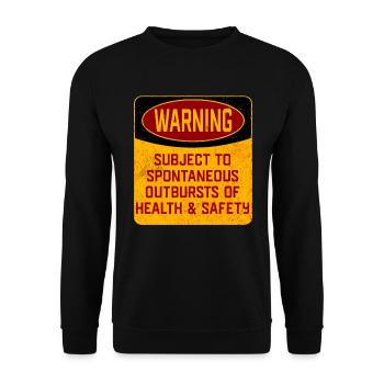 Gesundheit und Sicherheit - Unisex Pullover - Schwarz - Vorne - Alina (178cm) & Michal (187cm)
