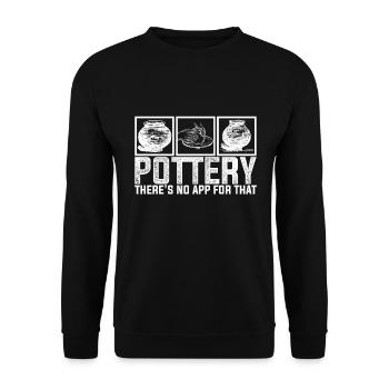 Poterie poterie disant - Sweat-shirt Unisexe - noir - Devant - Alina (178cm) & Michal (187cm)