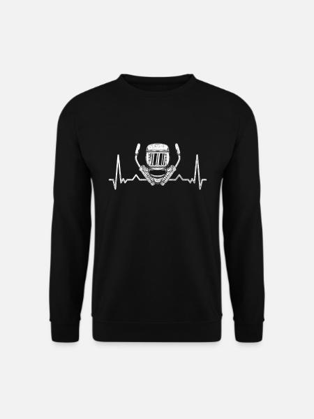 Welder heartbeat visor and torch - Unisex Sweatshirt - black