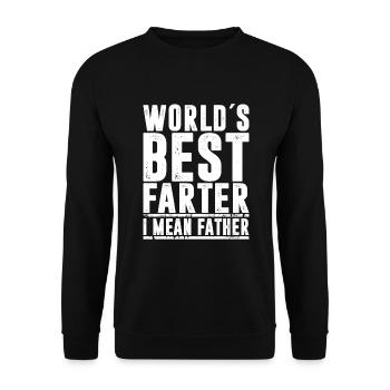LE MEILLEUR PÈRE DU MONDE QUE JE VEUX SIGNIFIER PÈRE | fête des pères - Sweat-shirt Unisexe - noir - Devant - Alina (178cm) & Michal (187cm)