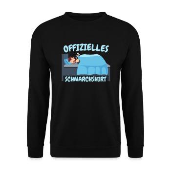 Schnarch Spruch - Unisex Pullover - Schwarz - Vorne - Alina (178cm) & Michal (187cm)