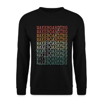 Wakeboard Rétro - Sweat-shirt Unisexe - noir - Devant - Alina (178cm) & Michal (187cm)