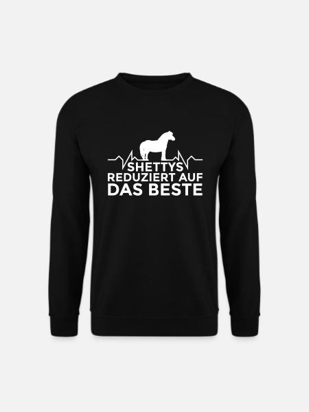 Shetty Pferd Spruch Herzschlag - Unisex Pullover - Schwarz