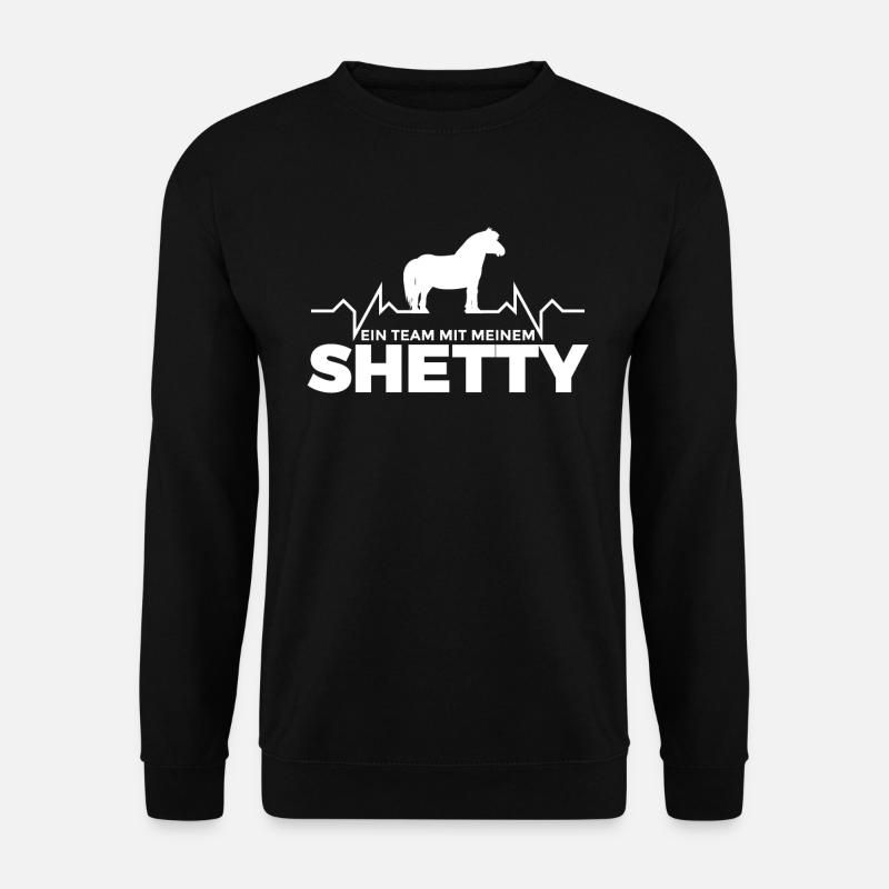 Shetty Pferd Spruch EKG - Unisex Pullover - Schwarz