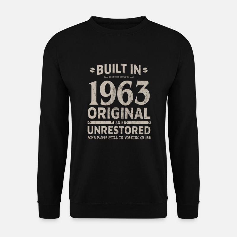 BUILT IN 1963 LUSTIGES 57. GEBURTSTAG GESCHENK - Unisex Pullover - Schwarz