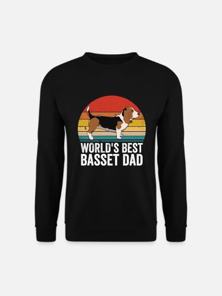 Basset Hound Bester Basset Dad der Welt - Unisex Pullover - Schwarz