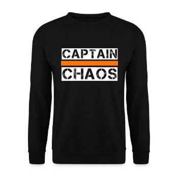 Captain chaos - Unisex Sweatshirt - black - Front - Alina (178cm) & Michal (187cm)