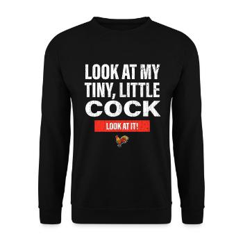 Humour adulte drôle regarde ma petite bite - Sweat-shirt Unisexe - noir - Devant - Alina (178cm) & Michal (187cm)