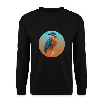 Oiseaux Kingfisher Bird - Sweat-shirt Unisexe - noir - Devant - Alina (178cm) & Michal (187cm)