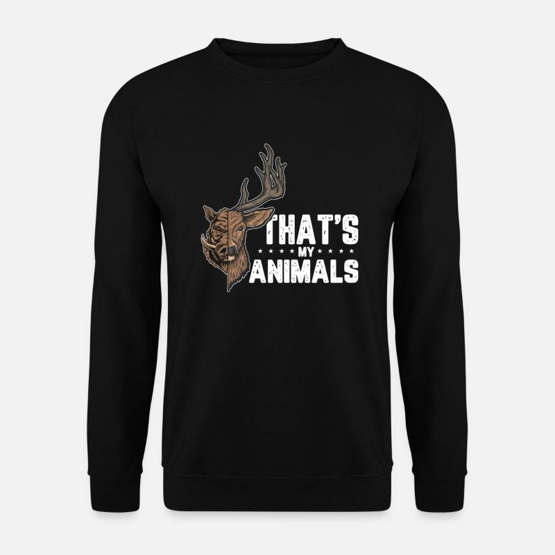 Keiler Wildschwein Hirsch Jäger - Unisex Pullover - Schwarz