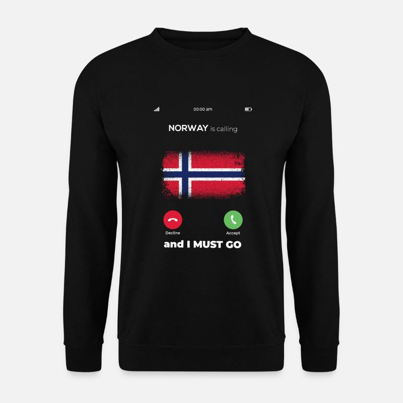 Norwegen ruft Flagge - Unisex Pullover - Schwarz
