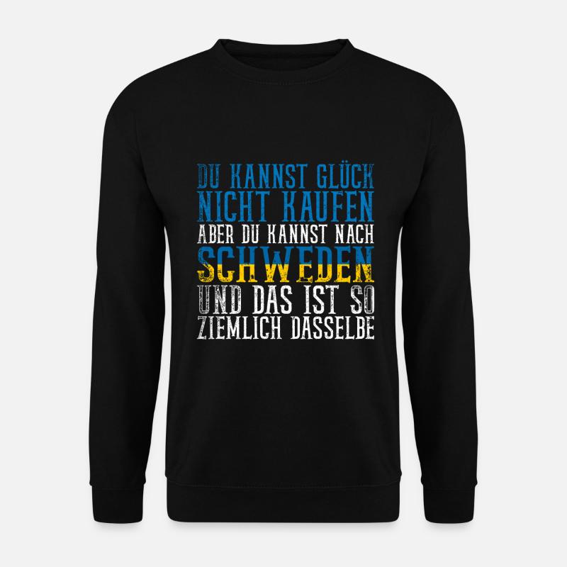 Schweden Elch Spruch Flagge - Unisex Pullover - Schwarz