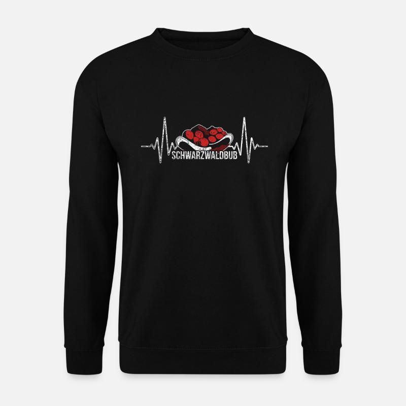 Schwarzwaldbub Bollenhut Berge herzschlag - Unisex Pullover - Schwarz