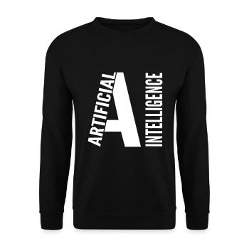 Intelligence artificielle - Sweat-shirt Unisexe - noir - Devant - Alina (178cm) & Michal (187cm)