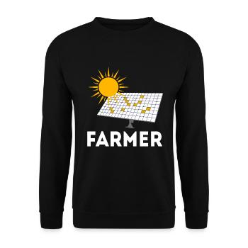Solar solar farmer renewable energy electricity - Unisex Sweatshirt - black - Front - Alina (178cm) & Michal (187cm)