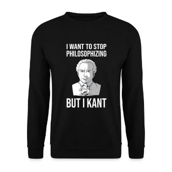Immanuel Kant Philosophy Studies Lecturer Gift - Unisex Sweatshirt - black - Front - Alina (178cm) & Michal (187cm)