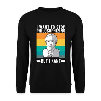 Immanuel Kant Philosophy Studies Lecturer Gift - Unisex Sweatshirt - black - Front - Alina (178cm) & Michal (187cm)